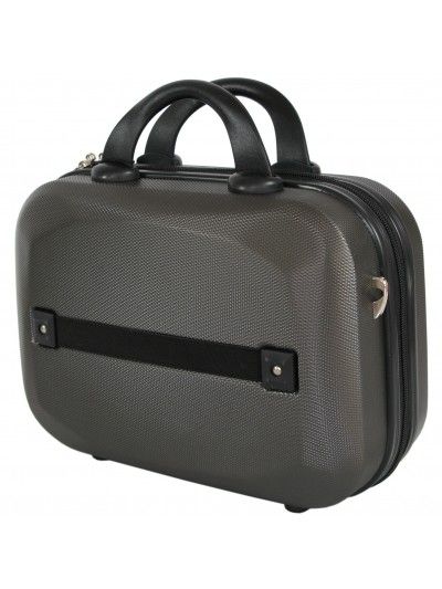 Mała walizka kuferek SUMATRA ABS z zamkiem szyfrowym szara